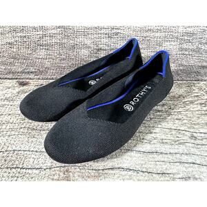 Rothy's The Flat Women's Black Round Toe Knitted Flats Slip On Size 9.5